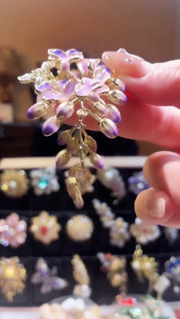 合成立方氧化锆铜合金紫藤花