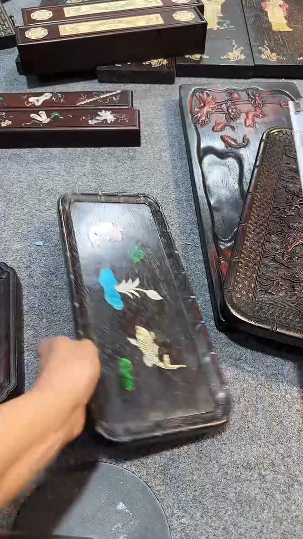 香榧木紫檀拆件雕刻板以直播间实物为准微瑕老物件