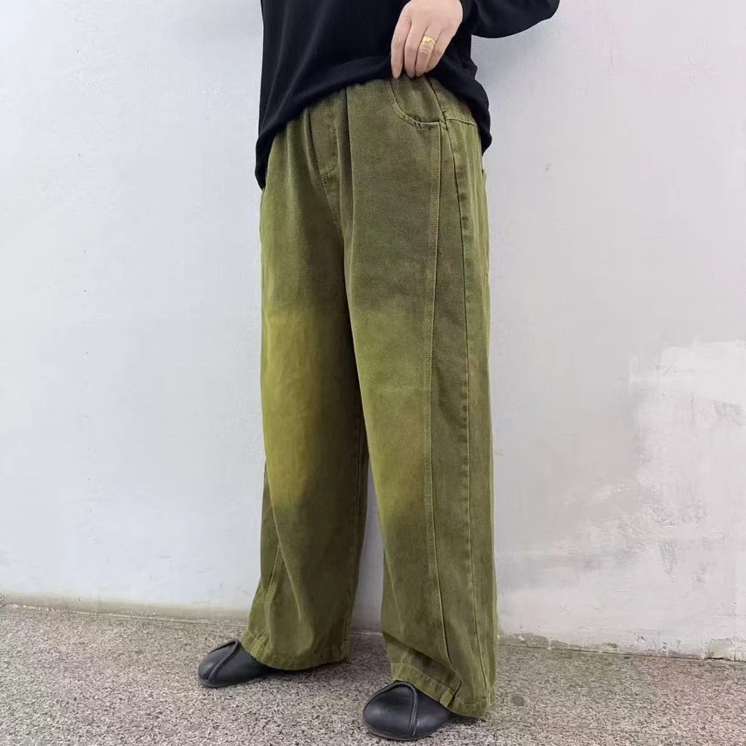 T88855炒色内抽绳牛仔拖地裤（建议170斤内）