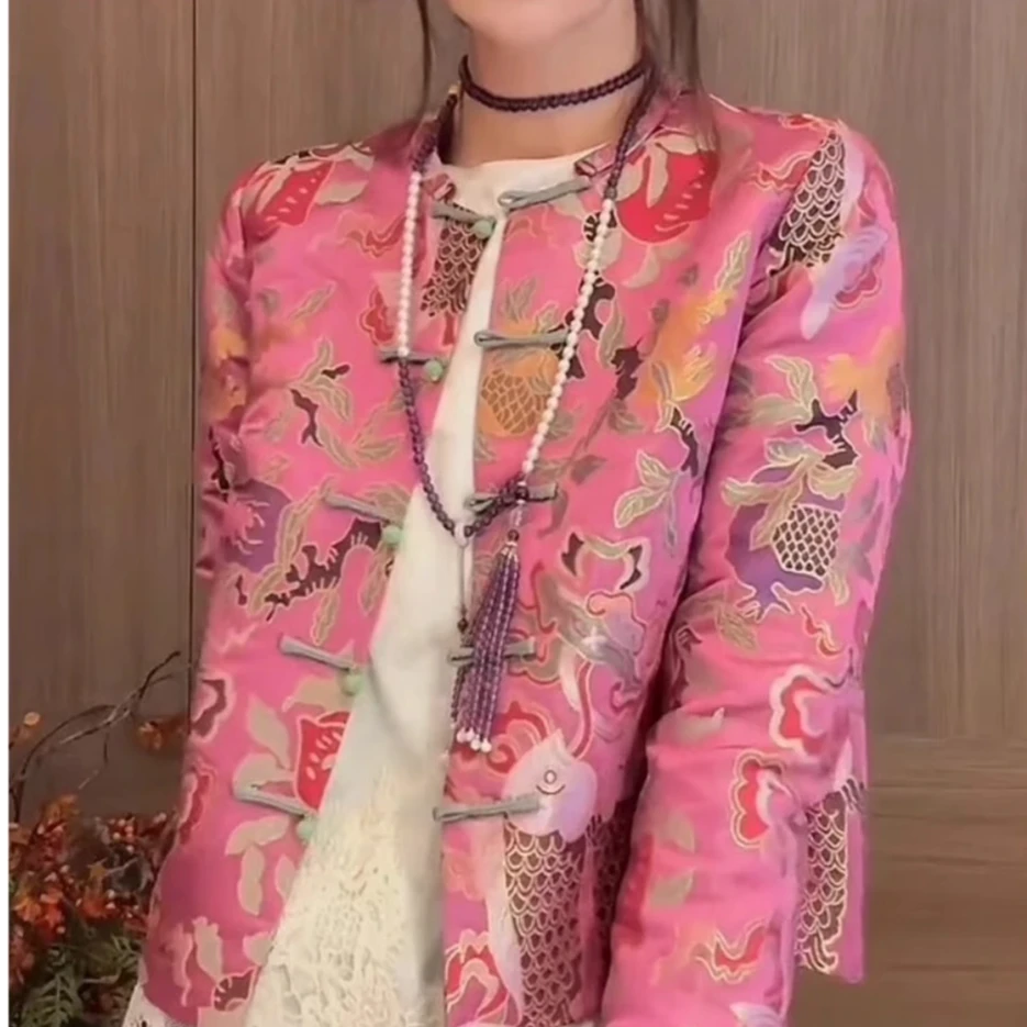 【双鱼】新中式国风盘扣春款2025新款唐装外套