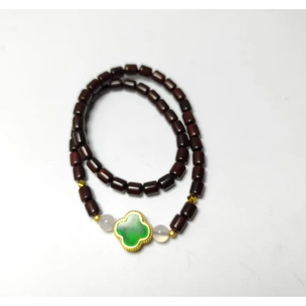 S1208-印度小叶紫檀5*6mm双圈+盒子