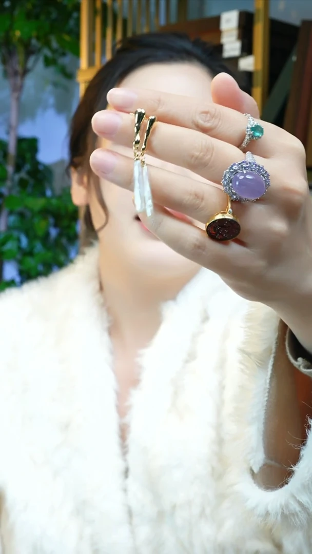 无合金天然淡水耳钉49.9