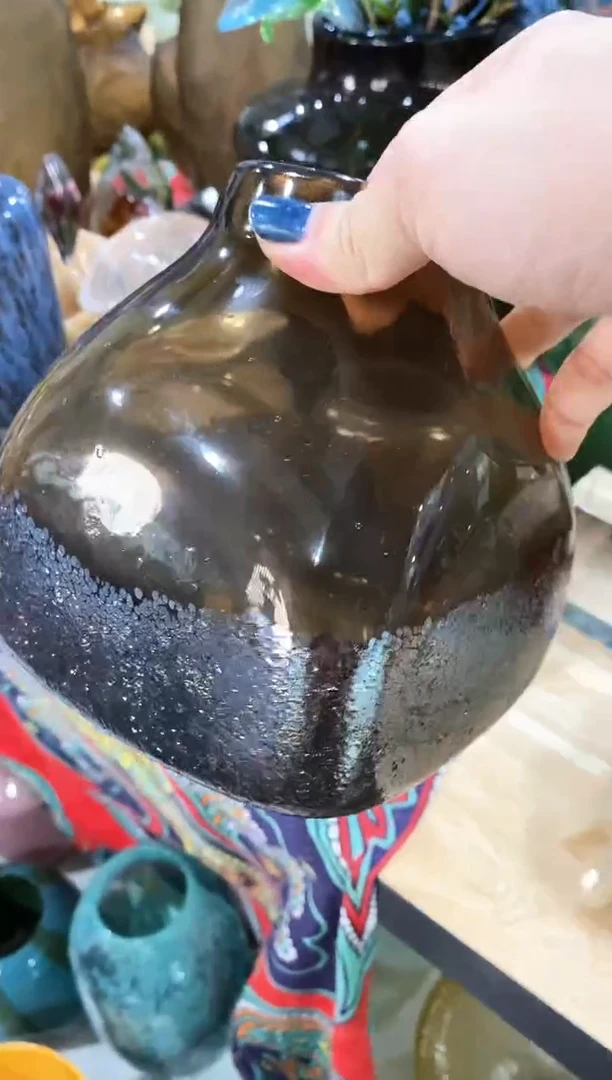慕忆家手作琉璃花瓶微瑕