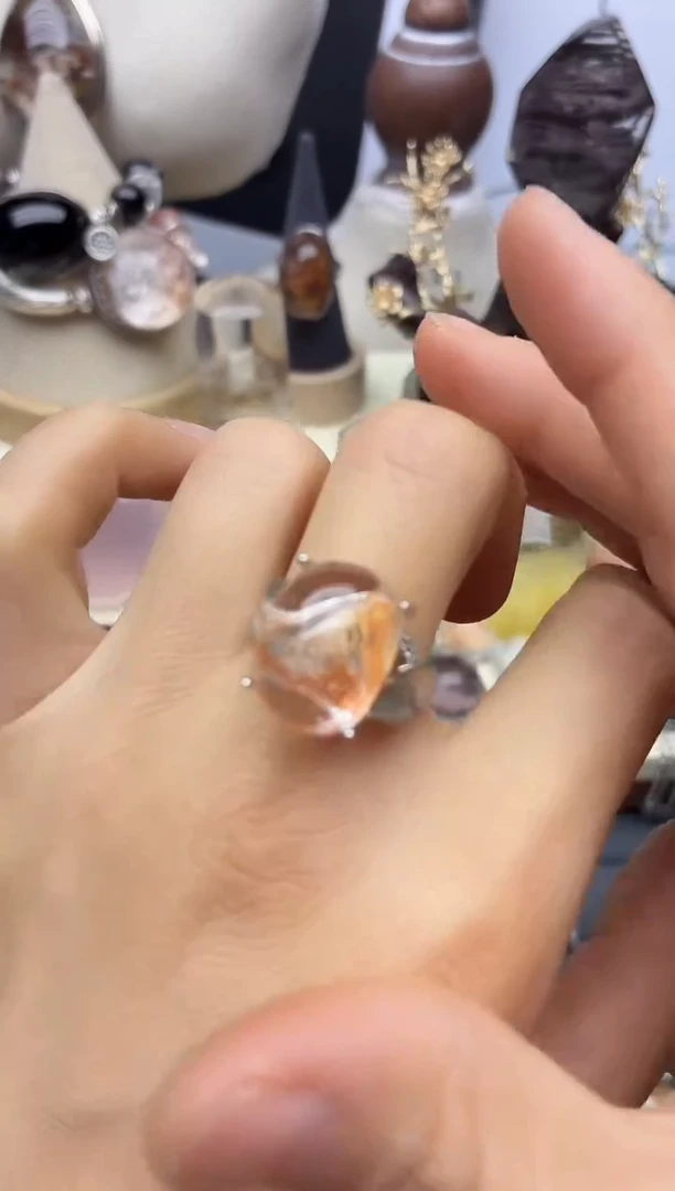 银S925镶嵌珠宝半成品水晶刺*水晶水晶