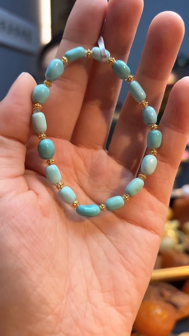 未镶嵌绿松石手链手串1