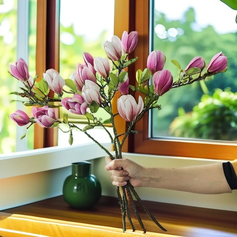 【春节开花】水养玉兰花卉室内外水培客厅办公室内鲜切枝条桃花绿植