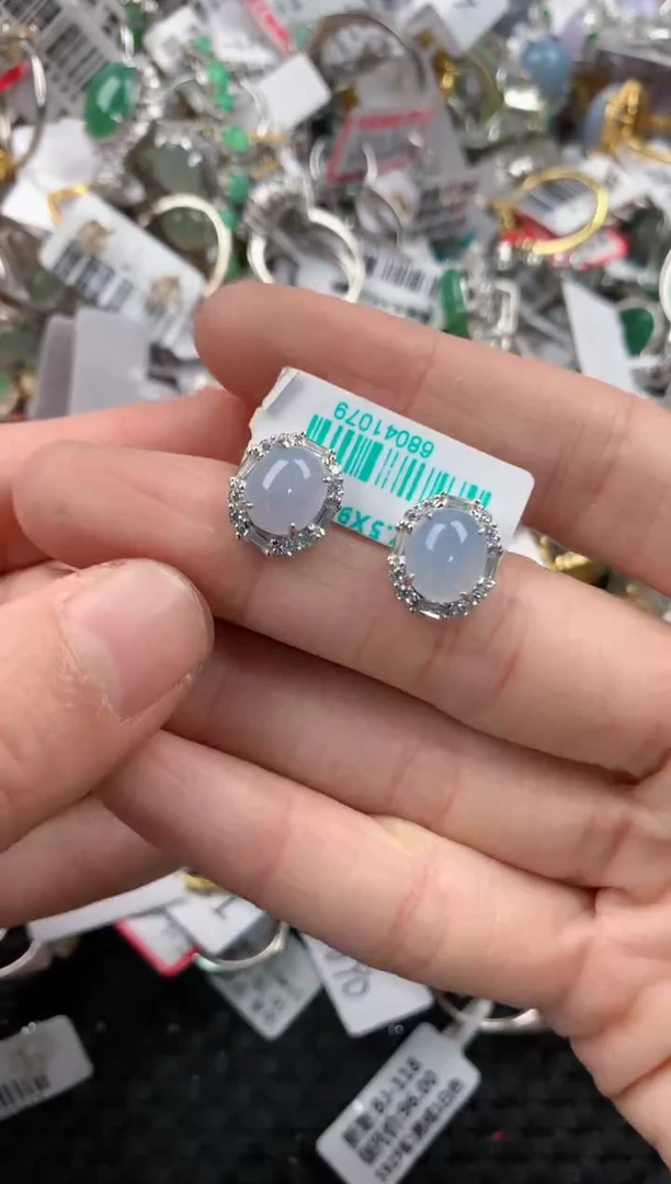 银S925镶嵌戒指翡翠3333----9