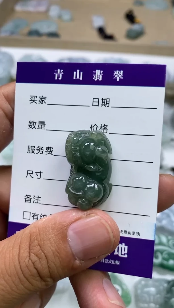 翡翠未镶嵌颈饰微*貔貅