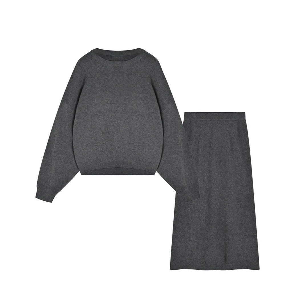 2025秋冬新款设计师气质时尚休闲舒适针织套装89A5A1Z003