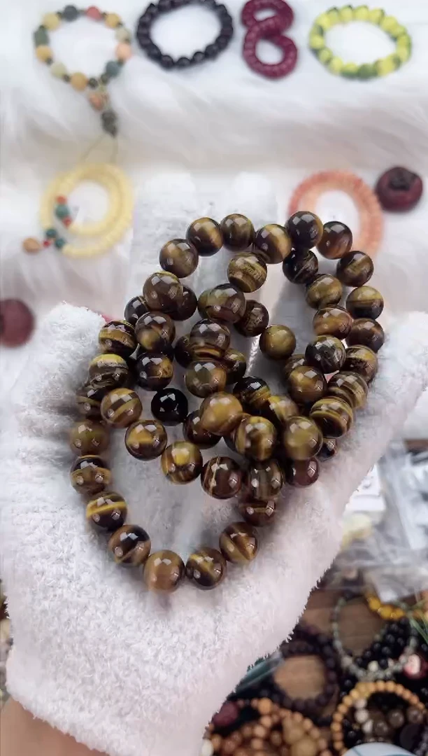 【闪购商品】石英质玉手链未镶嵌虎眼单圈手串308