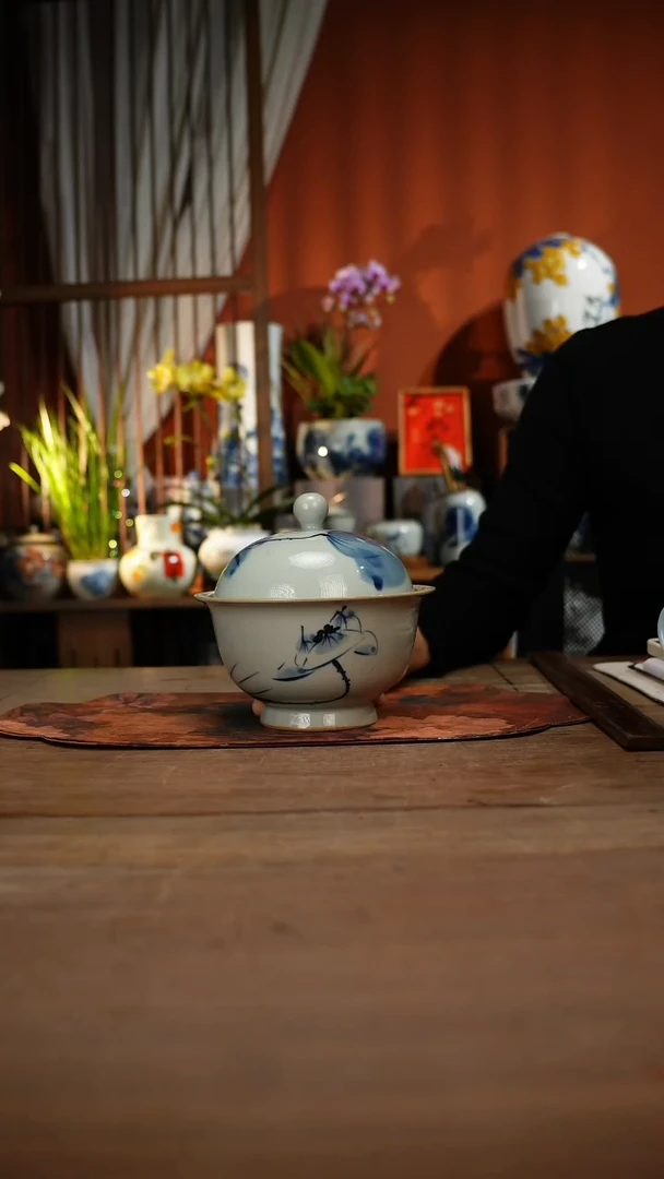 当代高温釉下彩手绘陶瓷餐具