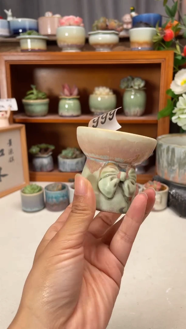 瓷片999知木小芳花盆
