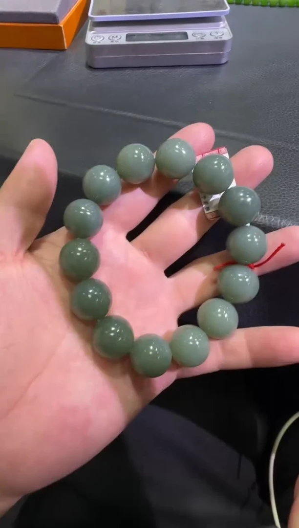 未镶嵌手串和田玉且末蓝卡16手串（产地直发）
