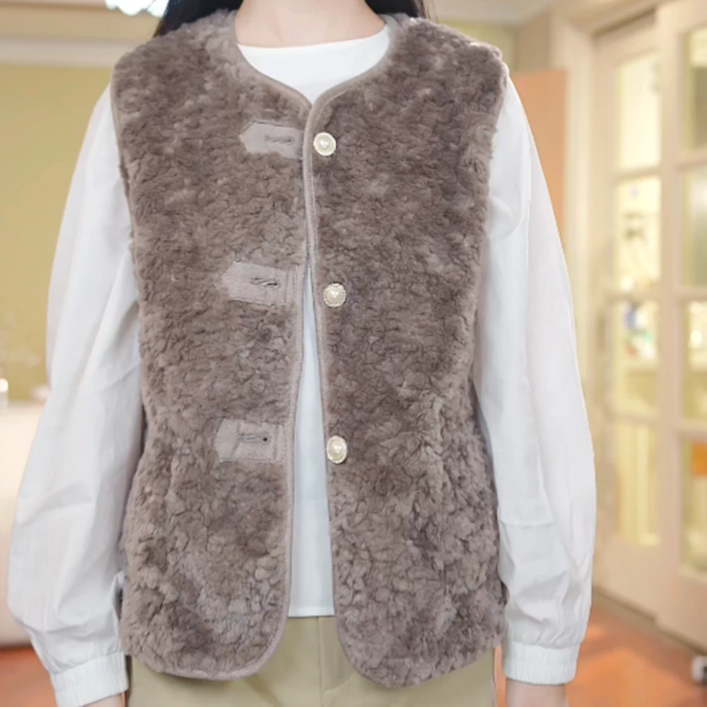 【最后48小时】老省钱自制新款女款二面穿毛绒口精致时尚马甲