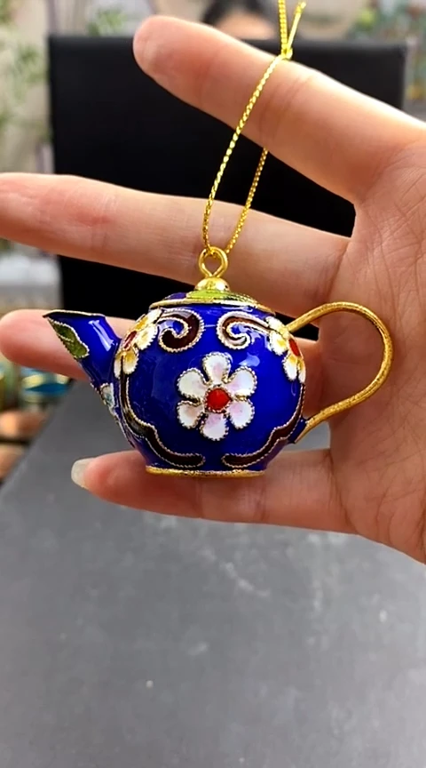 【闪购商品】非遗技艺 景泰蓝把把壶宝蓝