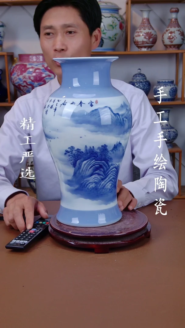 瓶景德镇手工手绘陶瓷摆件42