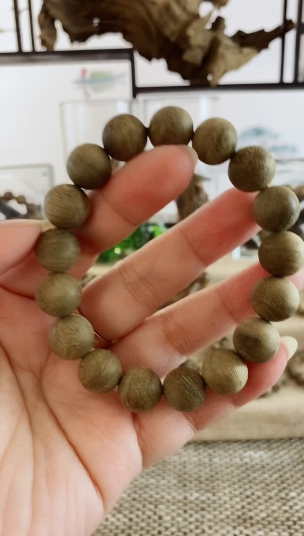 手串沉香文莱陈年老料12+MM单圈