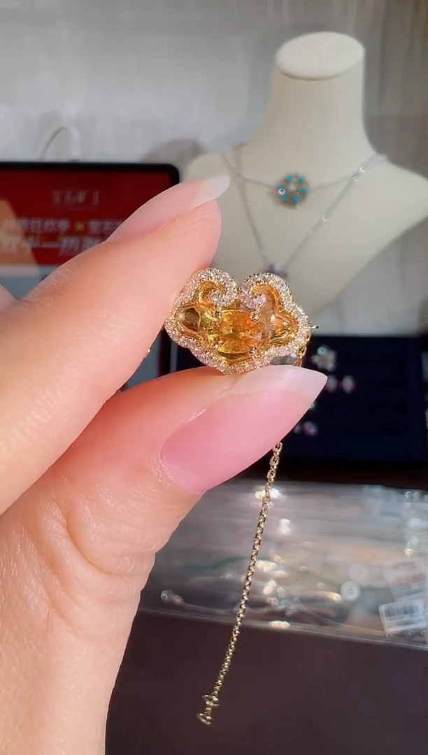 手链彩色蓝宝石18K金镶嵌BB4731-A#-Y#75