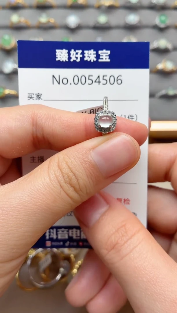 银S925镶嵌戒指翡翠1