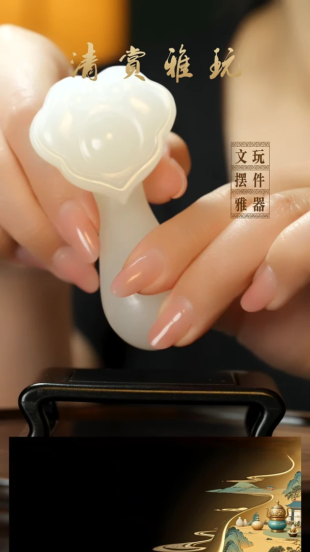 玉《平安如意》手把件摆件