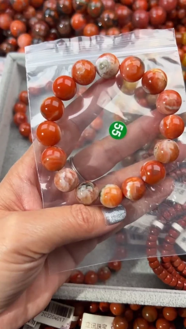 未镶嵌手串南红玛瑙13+