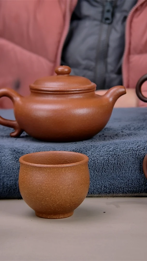 【闪购商品】紫砂茶壶240仿古精选红降坡