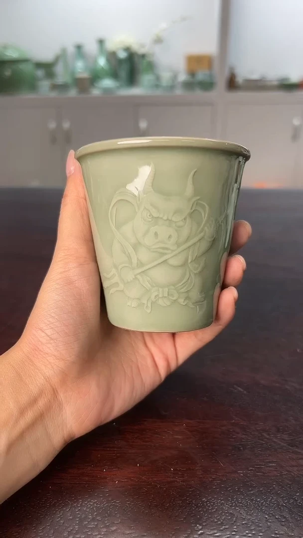 龙泉云间青瓷小米茶器