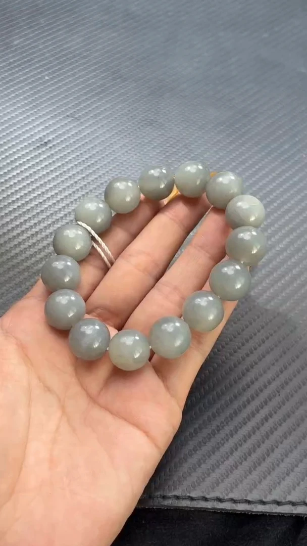 未镶嵌手链和田玉（子料）籽料散墨青花手串卡12微色差