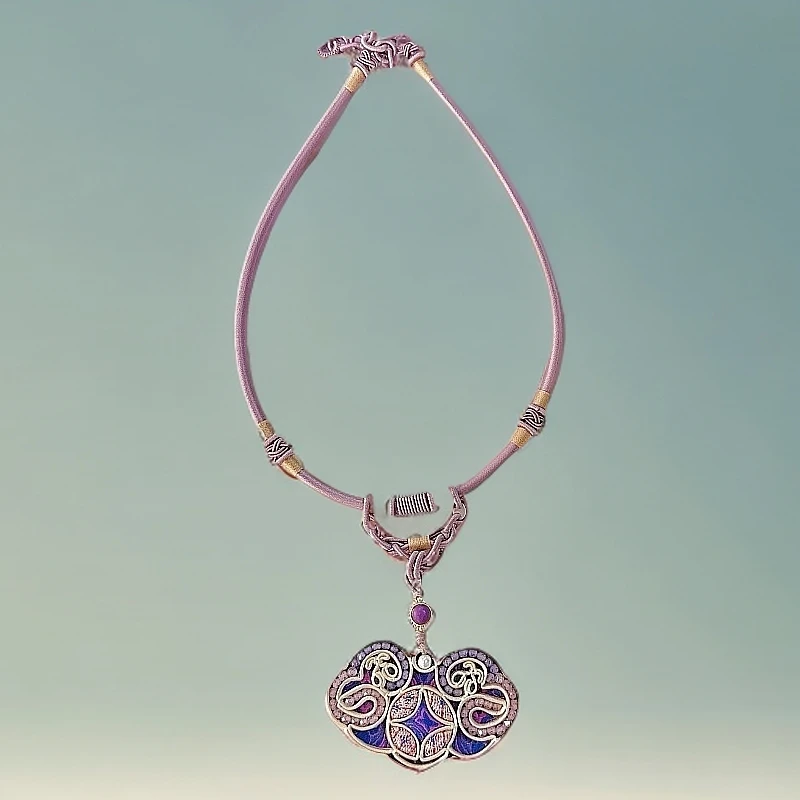 非遗手工项圈女款首饰气质百搭热卖编织如意锁盘扣饰品 腰缠万贯