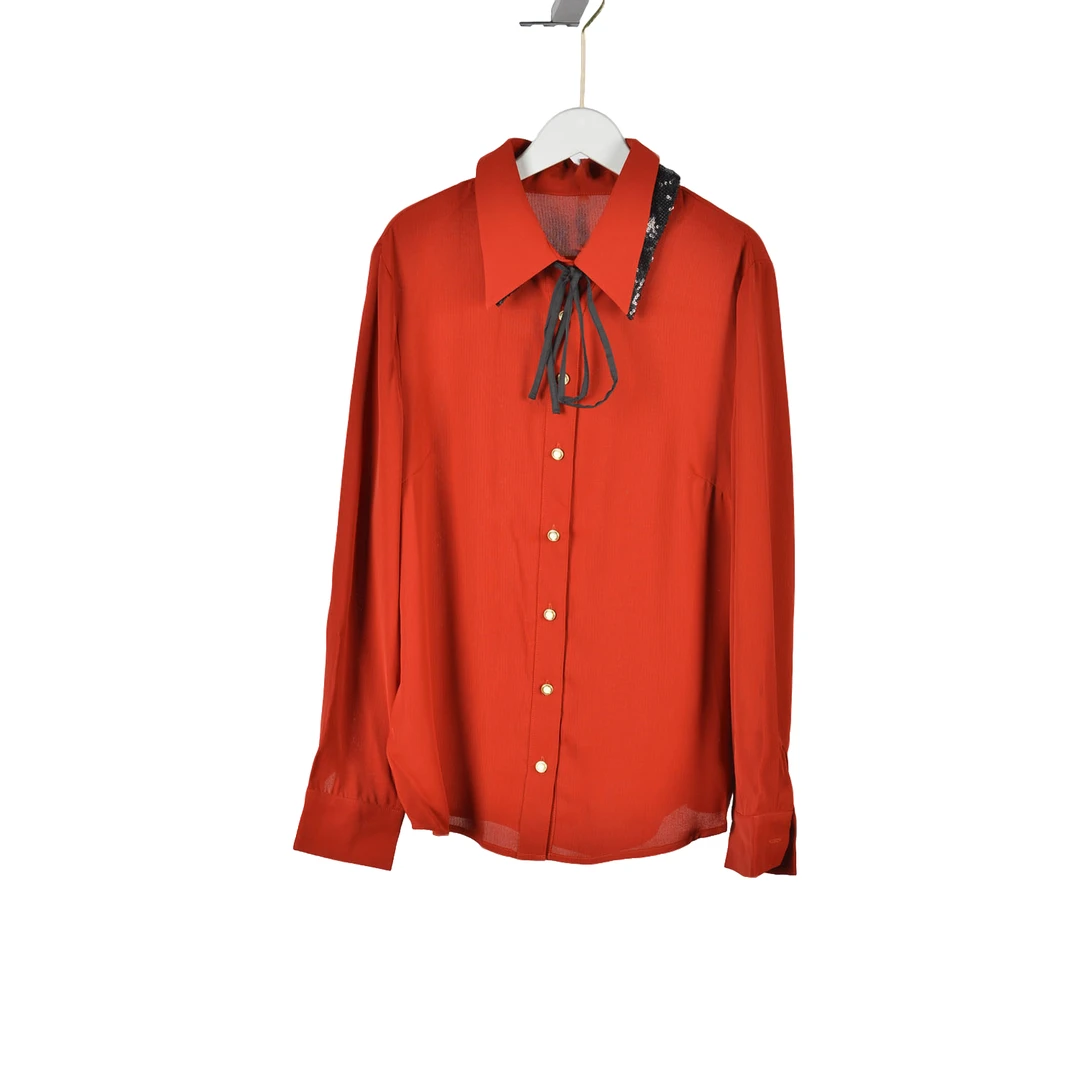 【Y专柜捡漏】大码女装QAB-衬衫2963红色正码