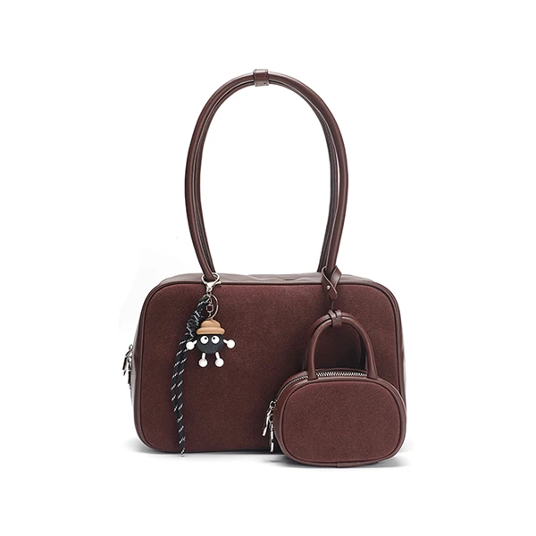 GELANNI复古通勤保龄球包2483711酒红