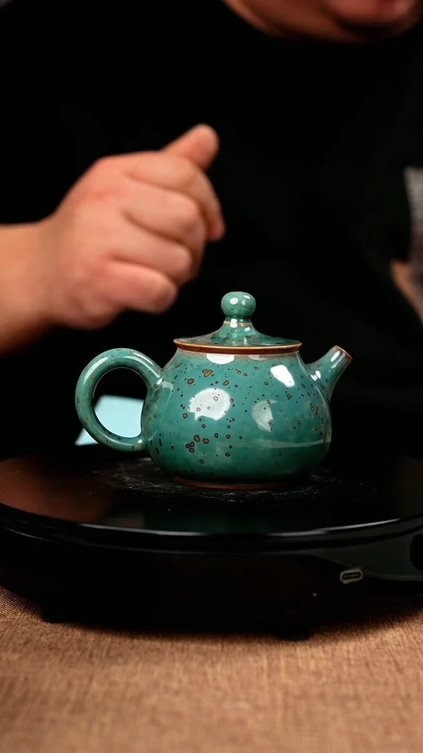 【闪购商品】229#国工一级品原矿钧瓷炉钧釉苹果壶