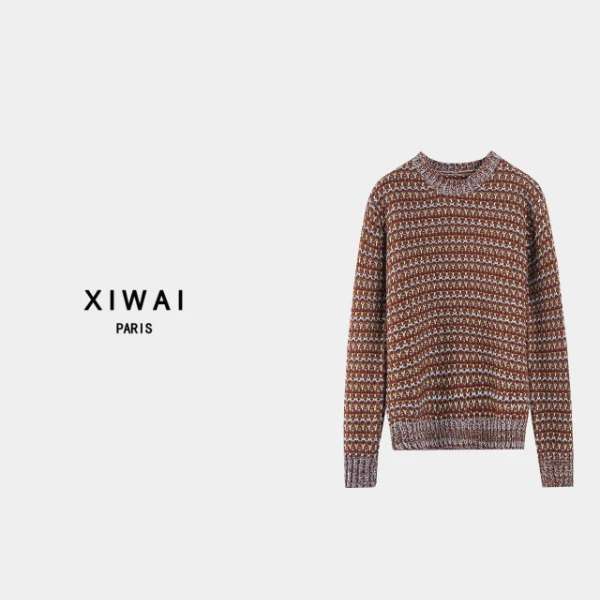 高级男装 春季新品25s杰*亚费尔岛男士羊毛羊绒针织毛衣保暖 901