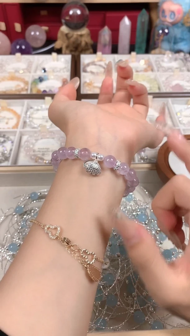 水晶手链未镶嵌紫水晶贝贝款