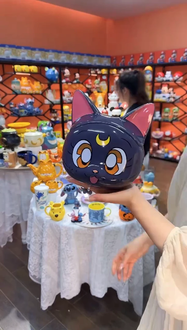 瓷片@@露娜猫陶瓷储物罐