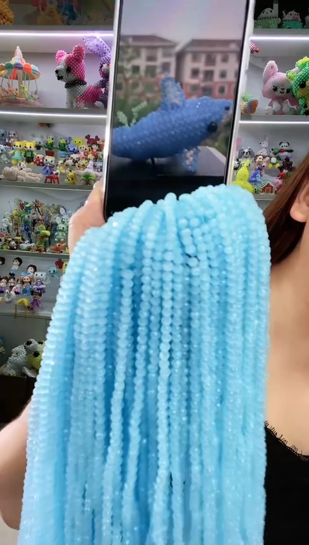 玻璃0531卡4水晶鲸鱼材料包1套天青蓝玉色