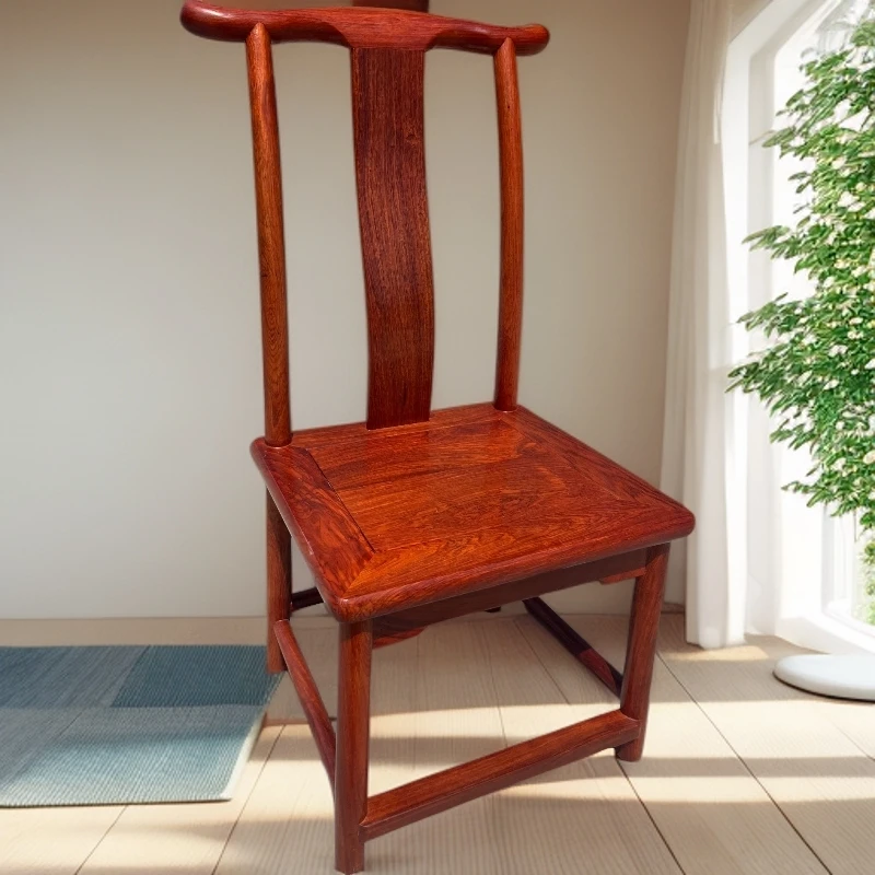 国标椅子红木缅甸花梨大果紫檀小官帽椅榫卯工艺家用中式休闲椅