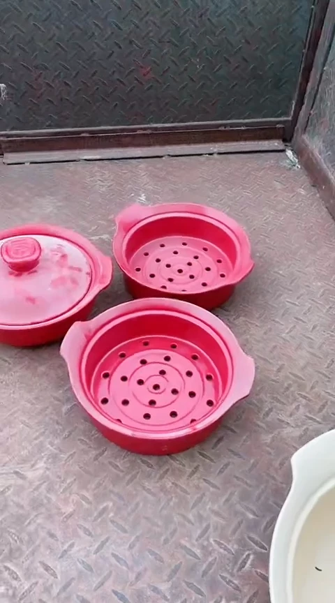 【闪购商品】瑕疵红色+2个蒸屉带盖