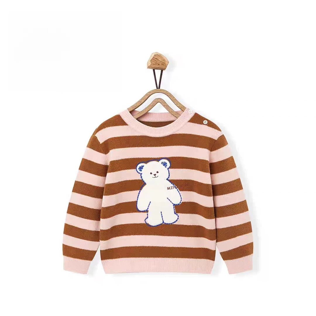 399【T0637】专柜正品剪标，&可爱小熊粗条纹线套衫F4EEM4294