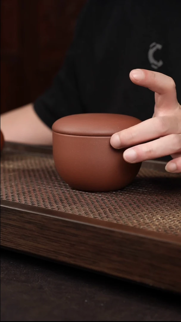 茶壶紫砂底槽清橡果 茶叶罐