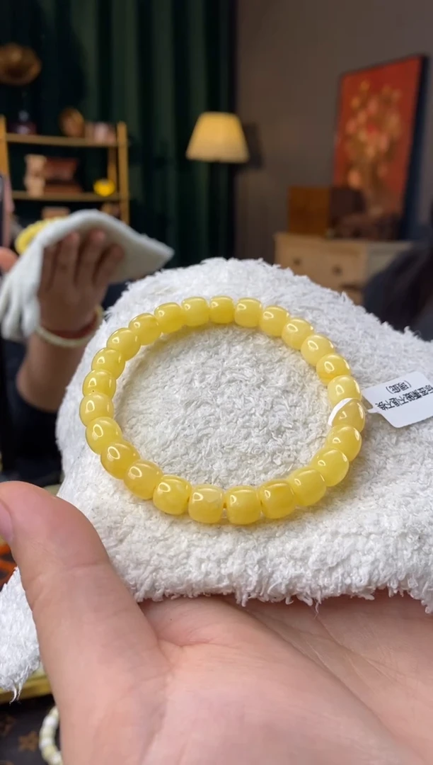 【闪购商品】蜜蜡手串未镶嵌8.7mm老型瑕疵