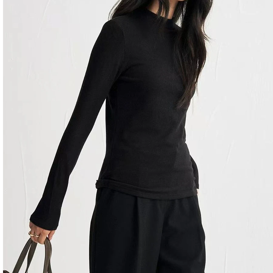 丝滑细腻轻绒衣松软柔糯中领亲肤打底Y776