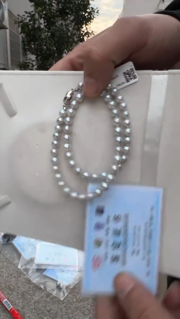 【闪购商品】海水珍珠颈饰银S925镶嵌项链6-7