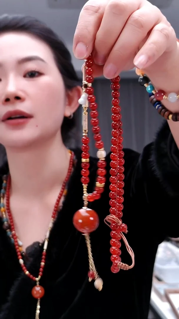 颈饰合金南红玛瑙1564红项链