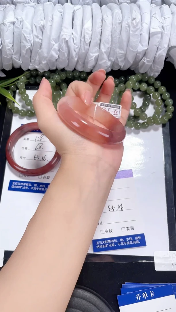 未镶嵌金丝玉石英质玉129 桃花酿 55-56