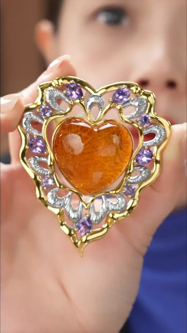 琥珀颈饰未镶嵌精品吊坠