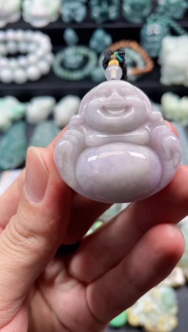 颈饰未镶嵌翡翠27  天然翡翠a货  大肚佛
