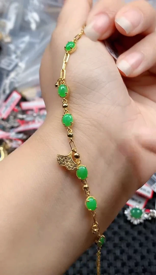 银S925镶嵌戒指翡翠天然A货缅甸翡翠