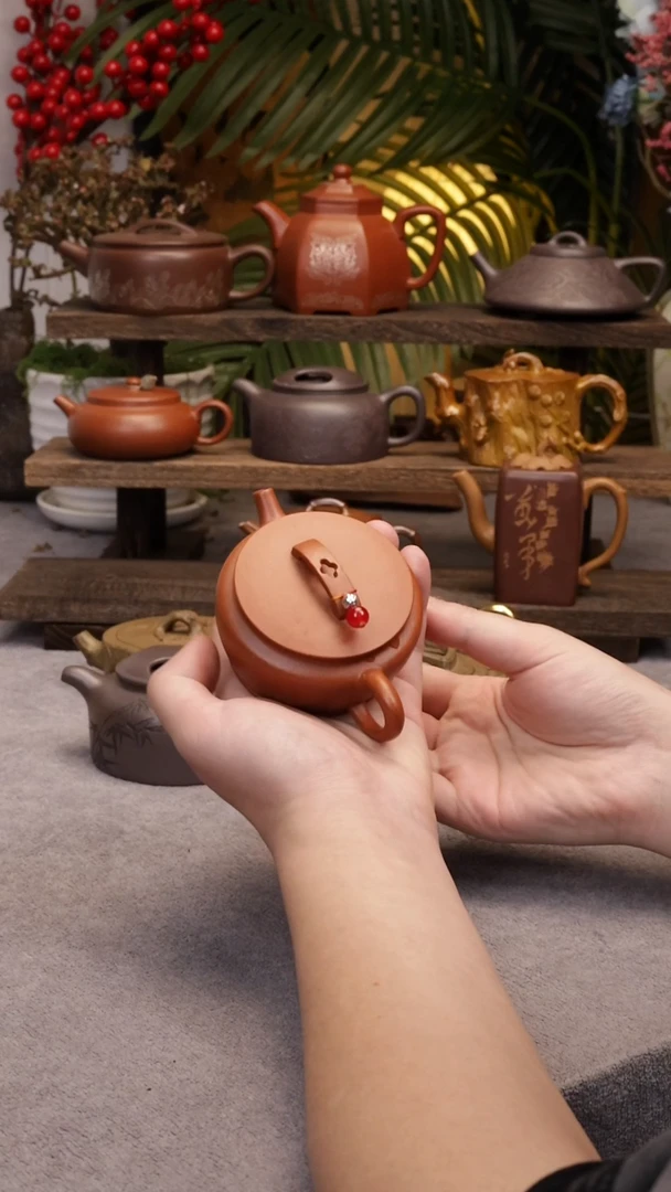 【闪购商品】紫砂壶红降坡汉瓦100cc