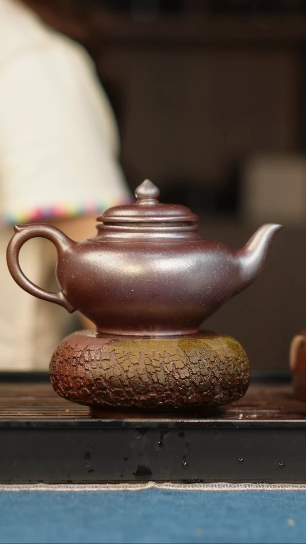 茶壶紫砂柴烧紫砂天青笑樱